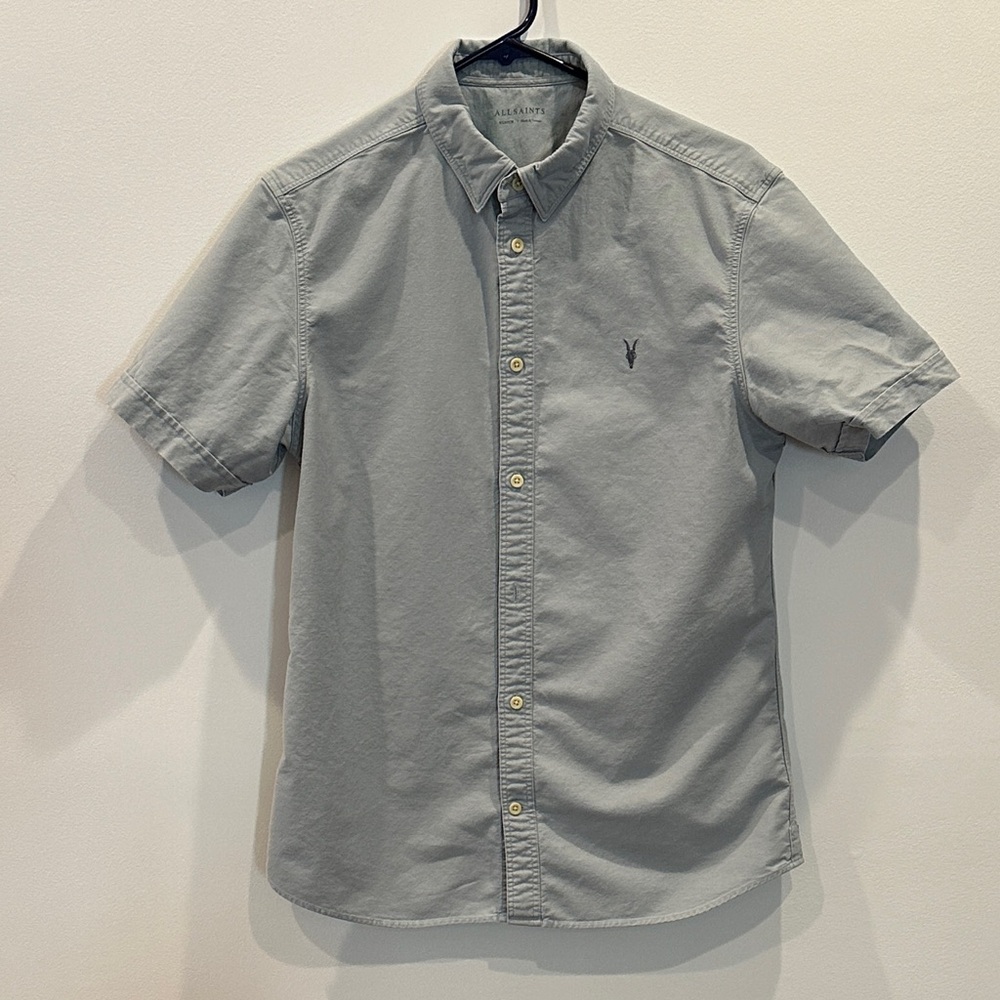 All Saints Short Sleeve Button Down Shirt